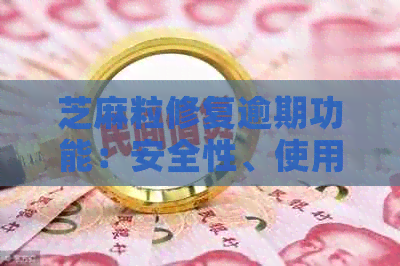 芝麻粒修复逾期功能：安全性、使用方法及注意事项全面解析|w66利兰国际